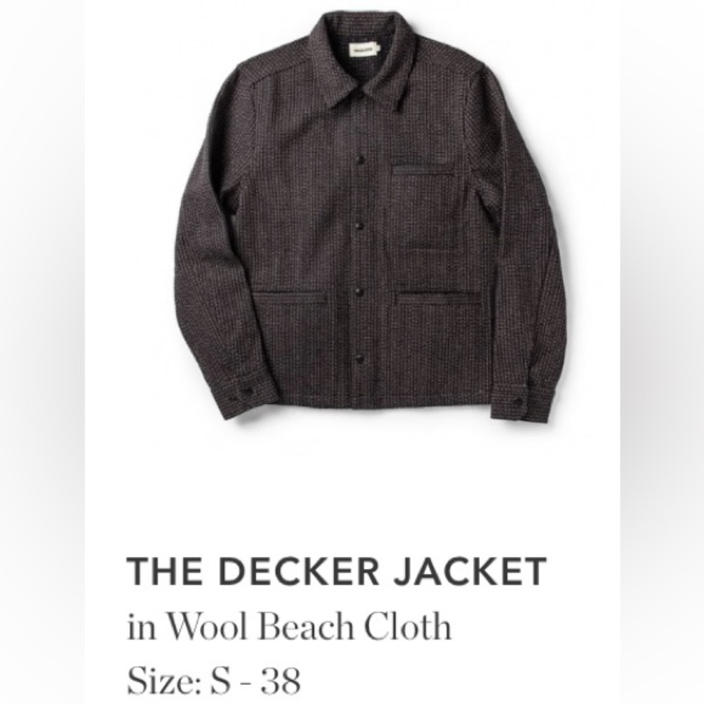Taylor Stitch Decker Jacket - Beach cloth wool 38